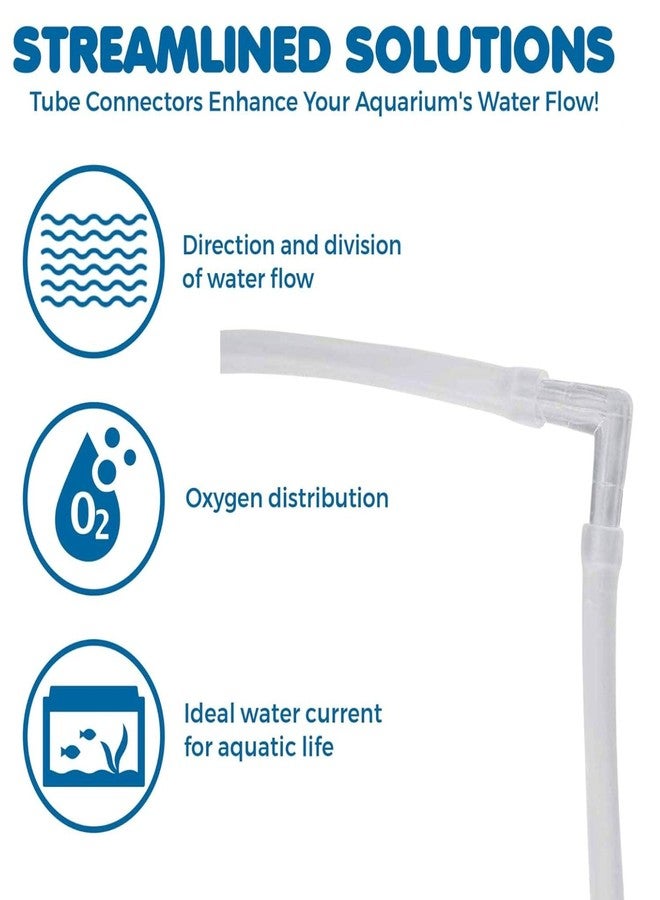 VAYINATO® 20Pcs (White) L-Shaped Plastic Aquarium Tubing Connectors, Aquarium Air Tube Bend Head Connector | Air Tubing Pipe Joint Connector Adapter Air Pump Accessories - Image 4